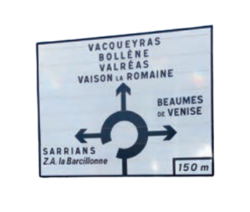 panneau directionnel alurail, signalisation verticale statique