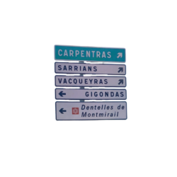 produit site, signalisation verticale statique, de type panneau directionnel